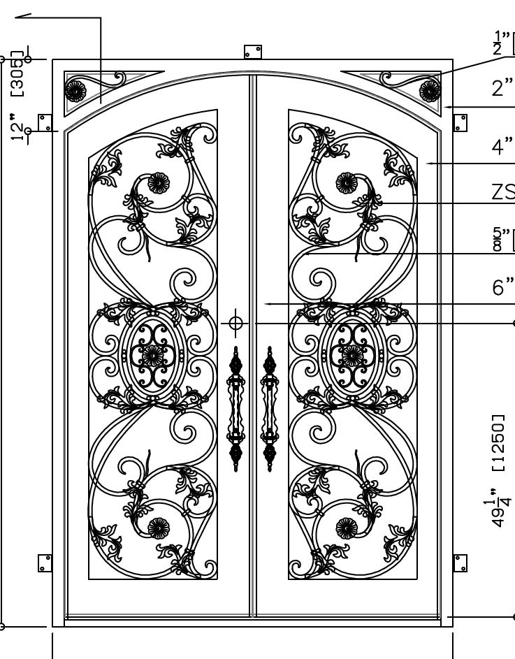 Classic Wrought Iron Front Door | Iron Doors | Monarch Custom Doors