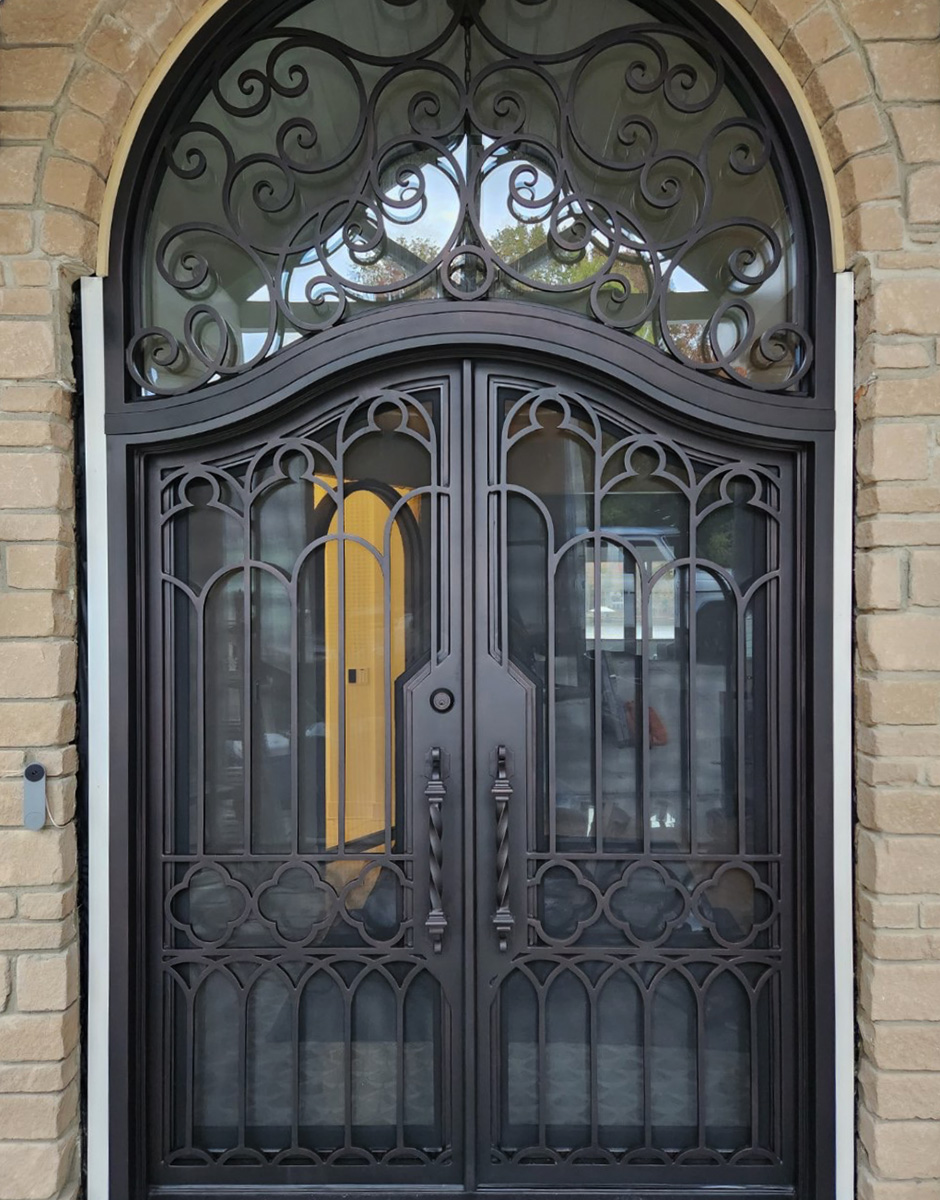Iron door in New Jersey home