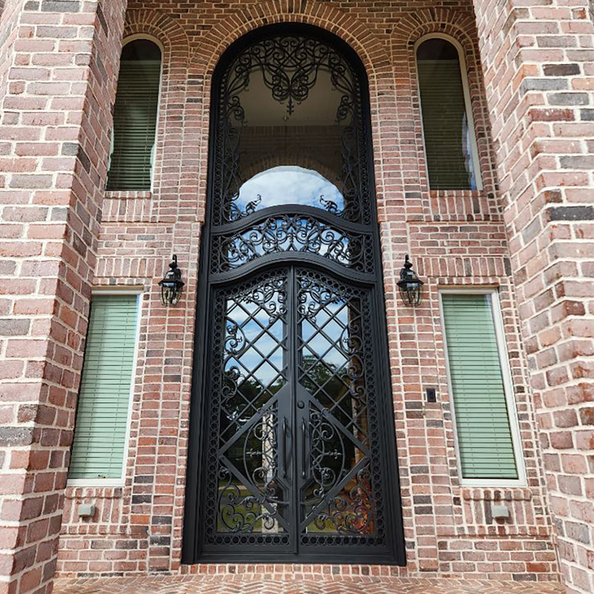 Grand wrought iron door in North Carolina
