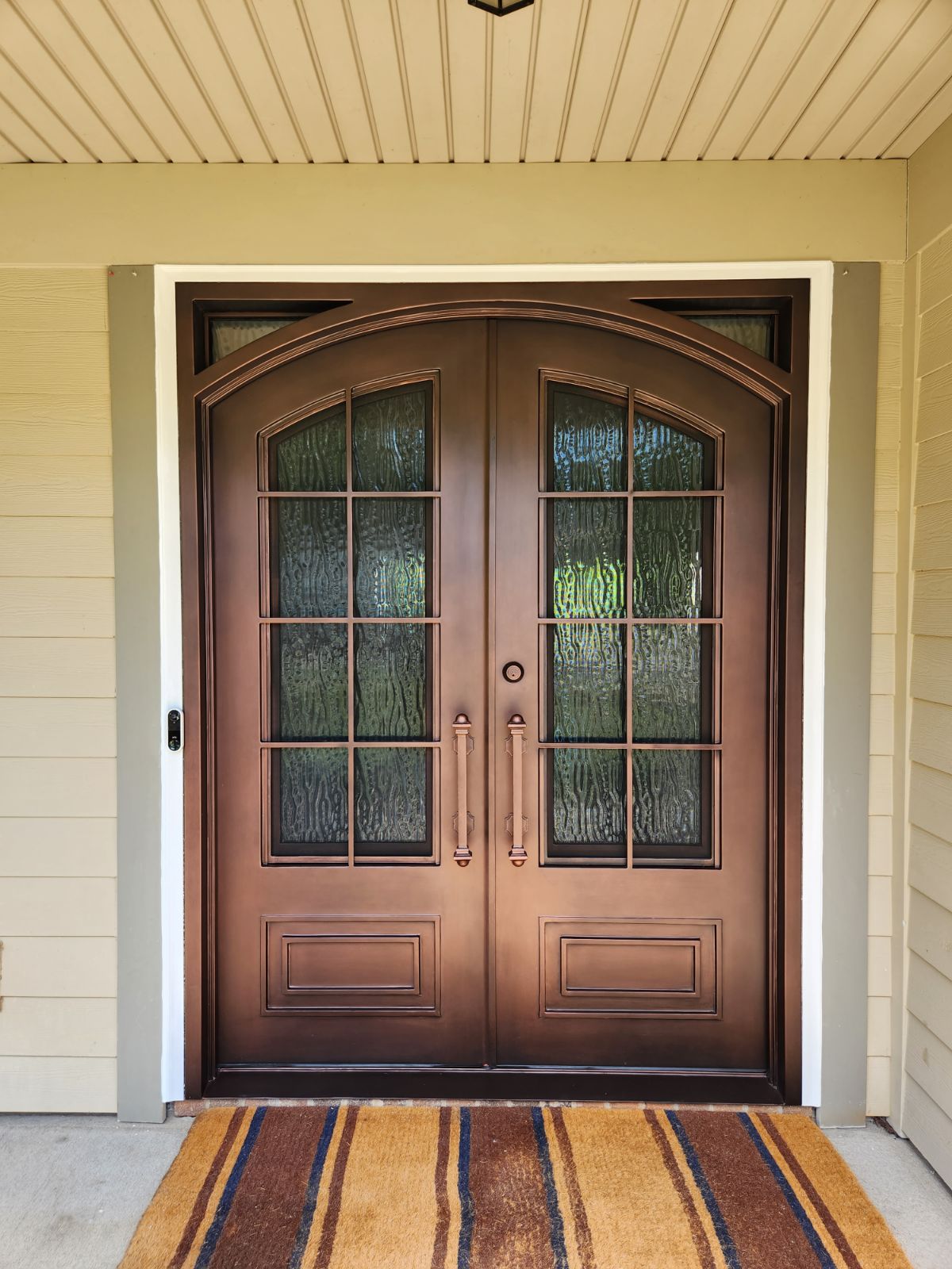 Contemporary wrought iron door