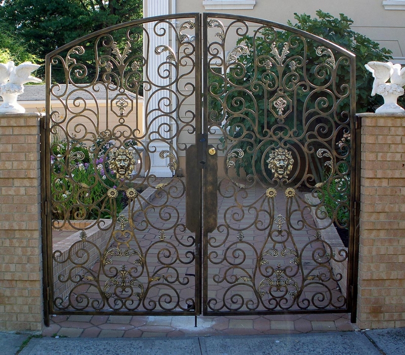 iron gate garden landscape 